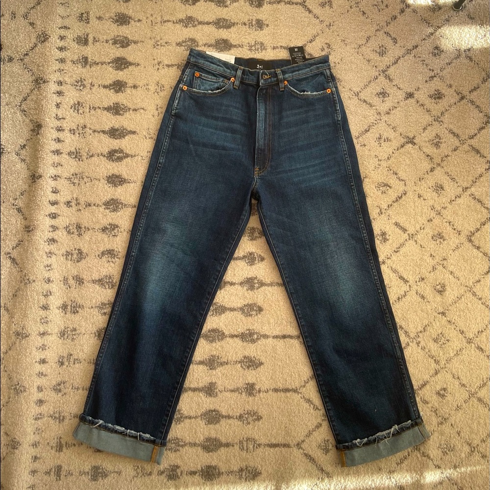 3X1 Claudia Extream Cuffed Dark Jeans